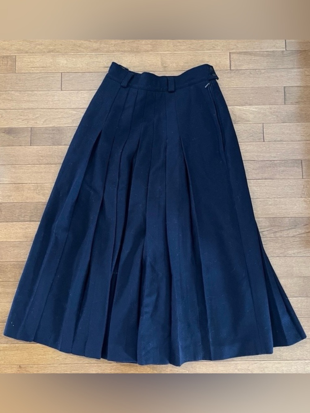Vintage Navy Wool Midi Skirt/Pants